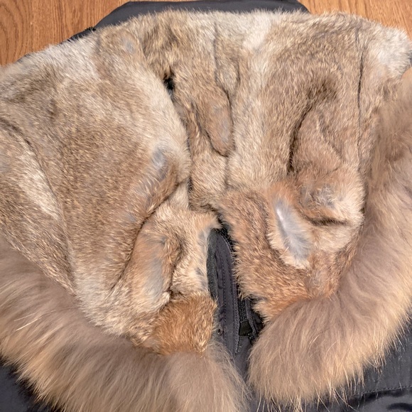 Rudsak black coat with fur and leather - Picture 2 of 8